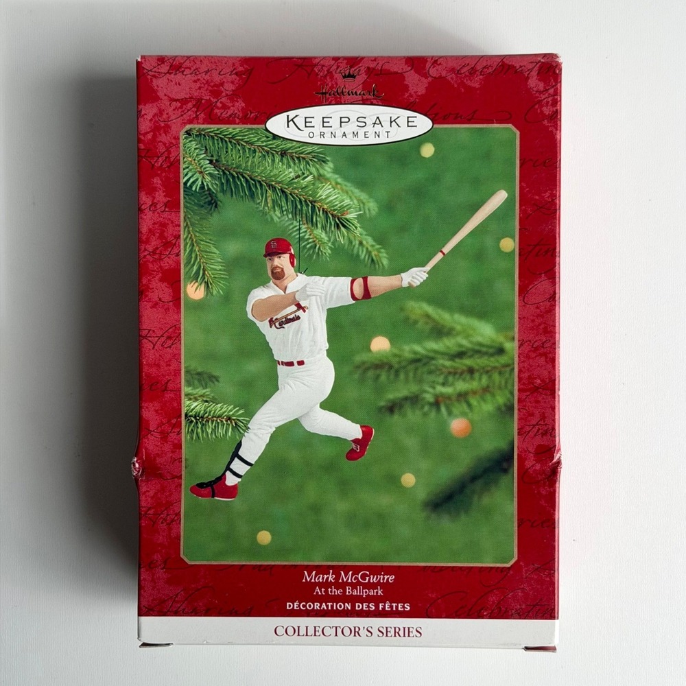 Vintage Hallmark Keepsake Mark McGwire At the Ballpark Holiday Ornament NIB